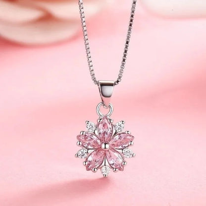 925 Sterling Silver Necklace Zircom for Women 18k Gold Plated Jewelry Pendant Birthday Party Gift Jewelry Gift N12