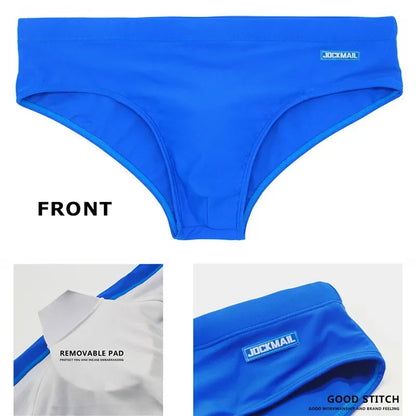Push Up Men Swimwear Brief Beach Shorts Swimsuits Men's Boxer Surfing Padded Swim Pants Slips Nylon Stretch Swimming Trunks