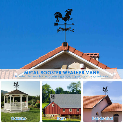 Metal Weather Vane Rustproof Cartoon Animals Sea Rover Wind Direction Indicator for Outdoor Patio Roof Gardens Decoration New