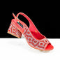 QSGFC 2024 Rhinestone Design INS Hot Sale New Arrivals African Shoes and Bag Set in Green Color Open Toe Comfortable Women Heels