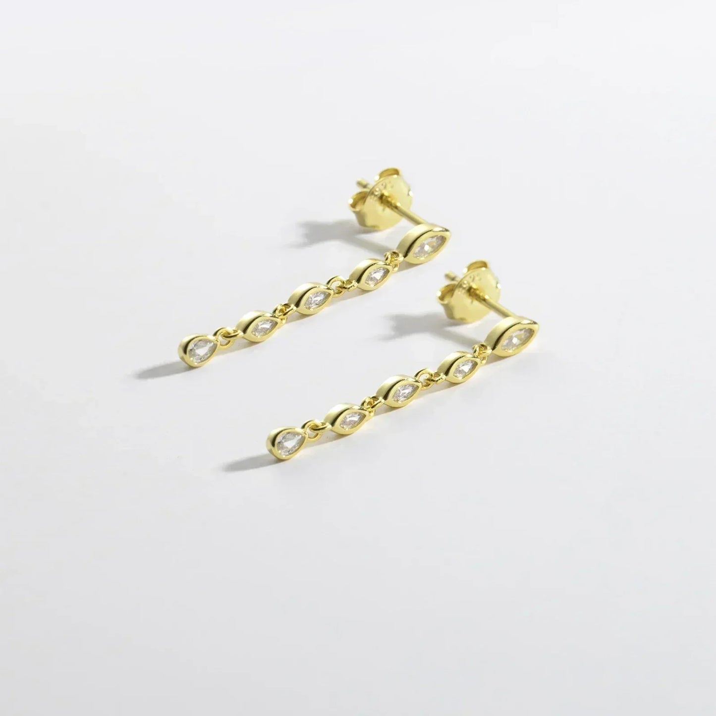 ANDYWEN 100% 925 Sterling Silver Gold Spicy Earring Chain Ovals Locker Earring Women Pendientes Luxury Fine Jewelry 2023 Clips