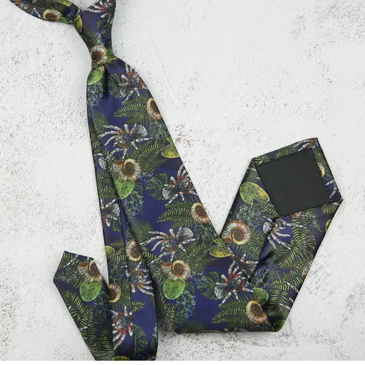 Fashion 8CM Wdith Elegant Neckties Vintage Retro Flower Printed Ties For Adult Mens Casual Daily Neckwear Wedding Party Cravate