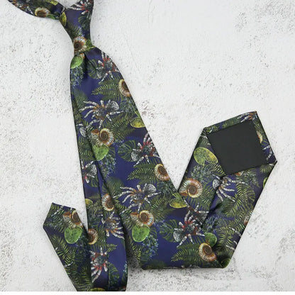 Fashion 8CM Wdith Elegant Neckties Vintage Retro Flower Printed Ties For Adult Mens Casual Daily Neckwear Wedding Party Cravate