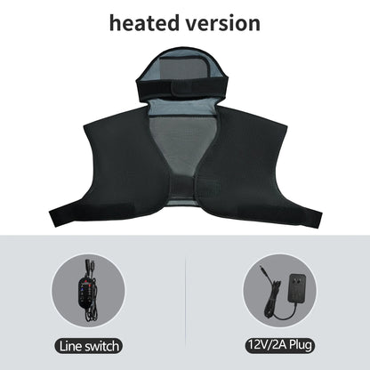 Heated Shawl Vest with Vibration Massager Adjustable Fit for Muscle Pain Relief Shoulder Neck Joint Warmth Recovery