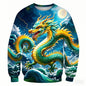 Full Print Chinese Dragon Graphic Sweatshirts For Men Women Long Sleeve Casual Round Neck Hoodie Streetwear Mens Sport Tracksuit