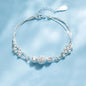 6pcs 925 Sterling Silver Rhinestone Bracelets for Women Girls Luxury