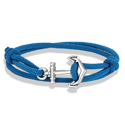 MKENDN Nautical Style Men Anchor Bracelet Handmade Adjustable Surfering Rope Braslet Unfading 3mm Thin String Braclet Homme