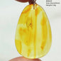 Natural Amber Pendant From Baltic Flower Yellow Amber Water Drop Women Men Jewelry Reiki Stone Women Men AAAAAAA