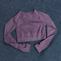 Women’s Long Sleeve Crop Gym Yoga Top