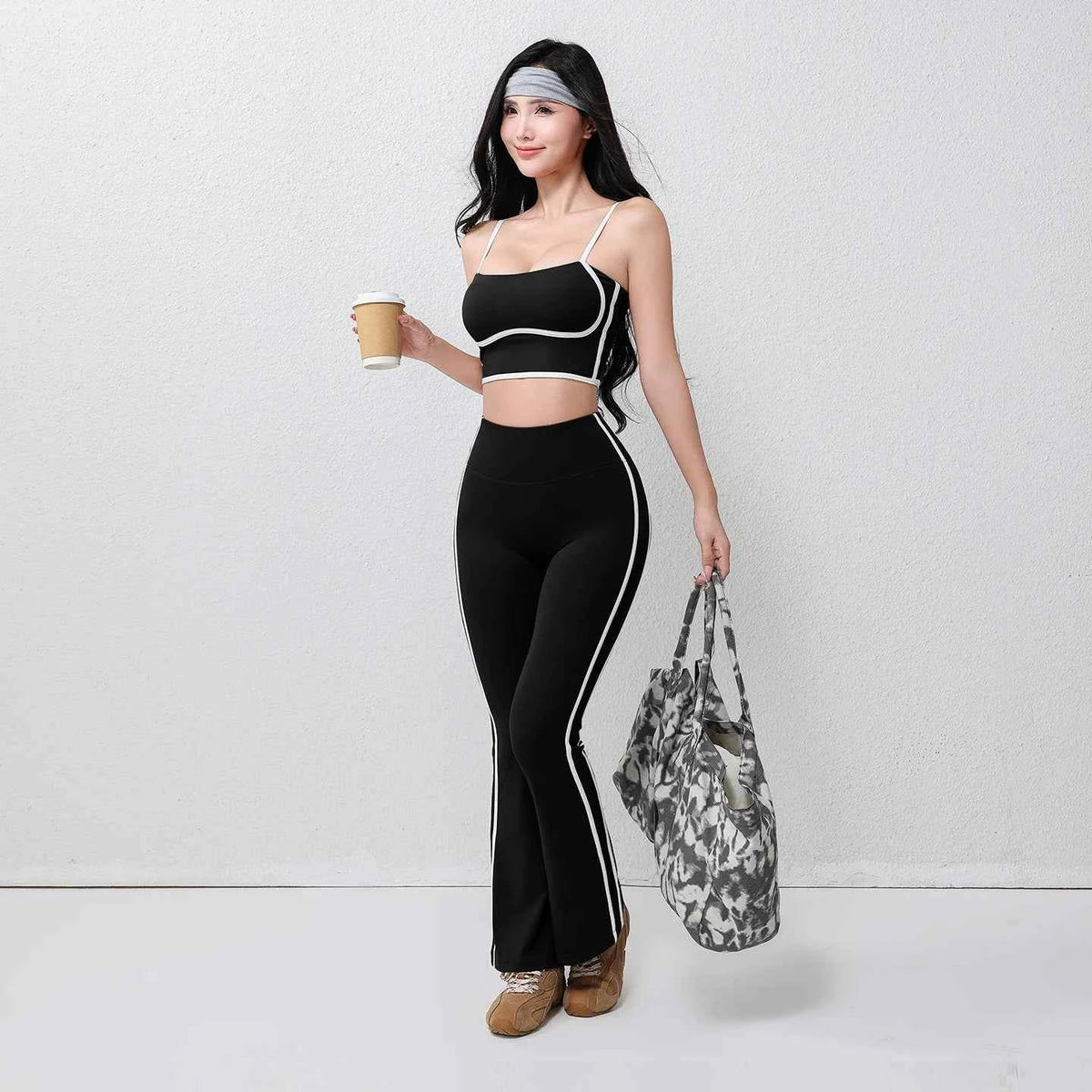 Plus Size Flare Yoga Pants - Stretch & Breathable