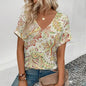 Women's Plus Size T-Shirt Summer V-Neck T Shirt For Women Daily Fashion Short Sleeve Casual T-Shirt 3d Print Female Clothes