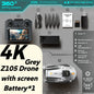 Lenovo Z105 GPS Foldable Drone 8K Dual Camera Brushless Optical Flow 4.3" Screen RC 15Mins Flight FPV Quadcopter Drone