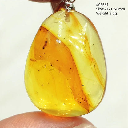 Natural Amber Pendant From Baltic Flower Yellow Amber Water Drop Women Men Jewelry Reiki Stone Women Men AAAAAAA