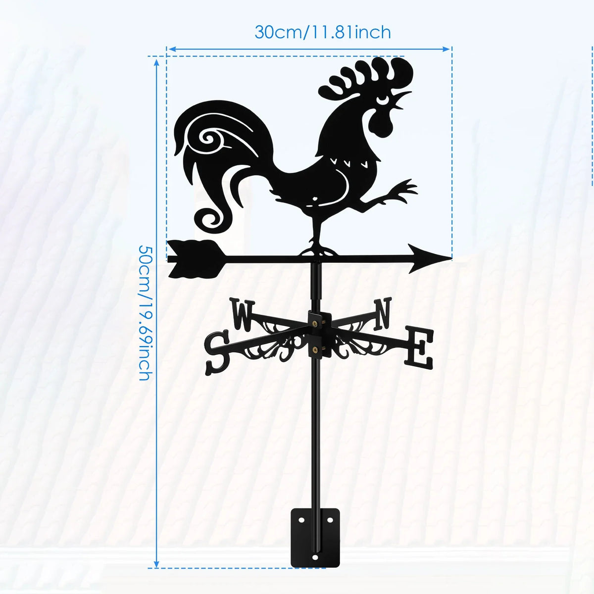 Metal Weather Vane Rustproof Cartoon Animals Sea Rover Wind Direction Indicator for Outdoor Patio Roof Gardens Decoration New