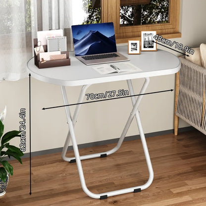 Stable Tray Table With No Assembly Required, TV Dinner Tray For Eating, Foldable Snack Tables For Bed/Sofa/ Living Room