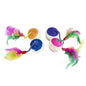 Interactive Cat Toy Handfree Cat Stick Kitten Rainbow Strips Stick Toy Suction Cup Feather Wand Pet Supplies Simulation Feather