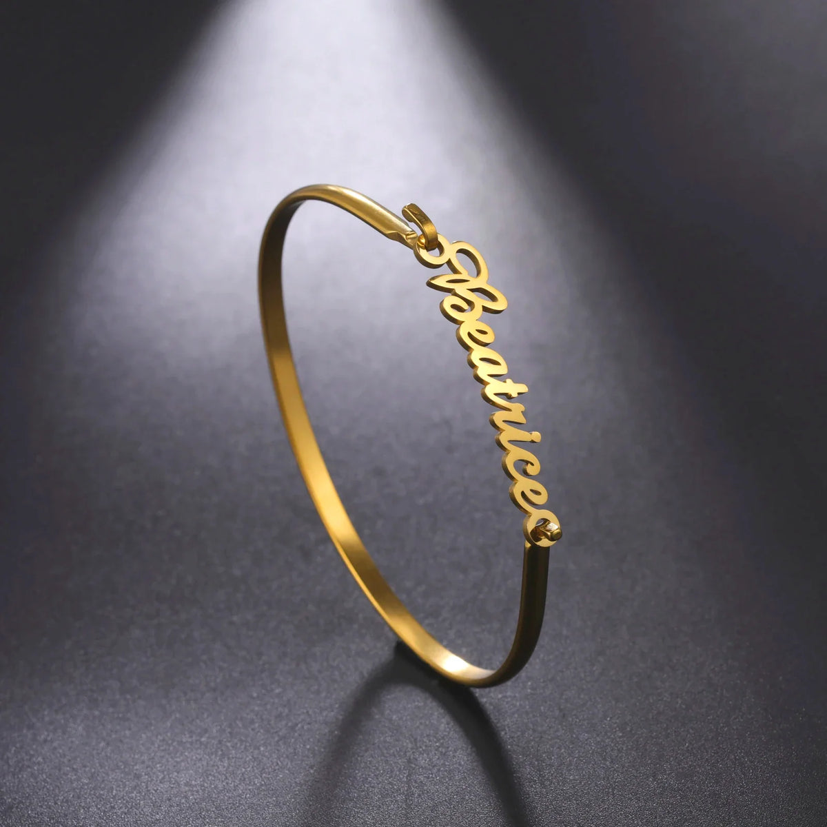 Personalized Name Bracelet for Women Men Custom Jewelry Stainless Steel Customized Bangle Gold Color Arabic Name Birthday Gifts