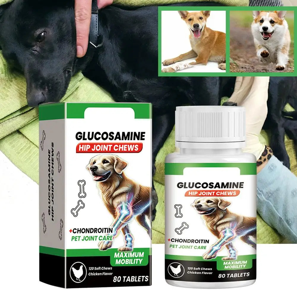 Dog Joint Care Tablets Pet Joint Support Supplement Boost Energy Relieve Pain Protect Cartilage For Senior Dogs Pet Supplies