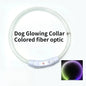 Rechargeable Fiber Optic Dog Collar Luminous Night Glow Pet Accessory Detachable Safety Collar for Enhanced Nighttime Visibi