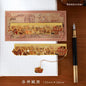 Chaoyu Ancient Style Famous Paintings Metal Bookmark Classical Chinese Style Book Page Clip Ruler High-End Exquisite Cultural and Creative Gift Practical