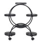 Heavy Duty Metal Plant Stand with Lockable Wheels Garden Cart Flower Pots Holder for Indoor Outdoor Use