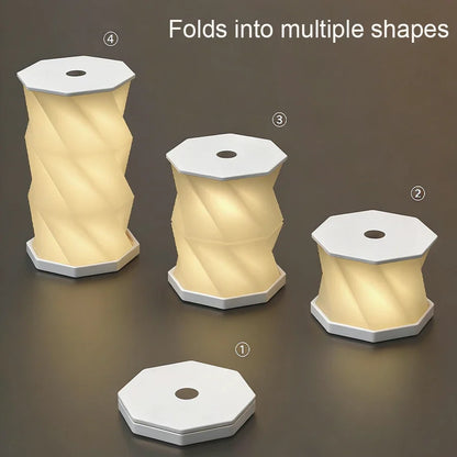 Creative Mini Rotating Light LED Touch Night Light Portable Folding Cultural And Creative Atmosphere Light Holiday Small Gift