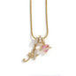 Gold Color Zircon Flower Pendant Necklace Female A-Z 26 Letter Alphabet Wedding Jewelry Gift for Women