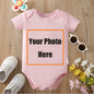 Custom Pictures Cute Cotton Onesie 0-12 Months Triangle Romper Design DIY Personalized Photos Newborn Clothes Jumpsuit