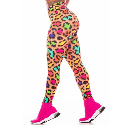 Leopard Luxe 3D Push-Up Fitness Leggings