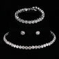 Light Luxury and Minimalist Rhinestone Necklace, Earrings, and Bracelet Are Suitable for Dating and Banquet Registration