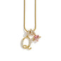 Gold Color Zircon Flower Pendant Necklace Female A-Z 26 Letter Alphabet Wedding Jewelry Gift for Women