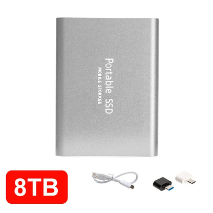 16TB High‑speed Portable External SSD USB 3.1 Type‑c External Hard
