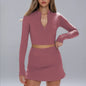 Women’s Long Sleeve Yoga Skirt Set