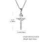 Stainless Steel Cross Necklace Catholicism Jesus Pendant Gold Color Collar Church Prayer Faith Jewelry for Men Women Gift