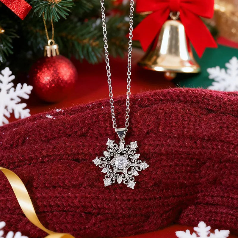 Snowflake Cubic Zirconia Necklace