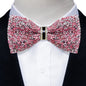 Sparkle Rhinestone Bow Ties for Men Pre-Tied Diamond Sequin Bowtie with Adjustable Length Wedding Party