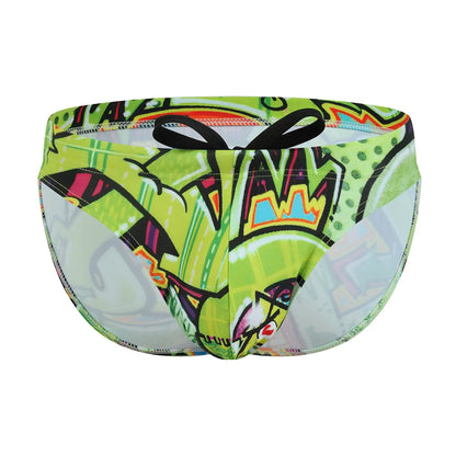 Swimsuit Men Swim Briefs Sexy Swimwear Bikini Leopard Beachwear Pool Party Sunbathing Low Rise Underwear Slips hombre Elastic