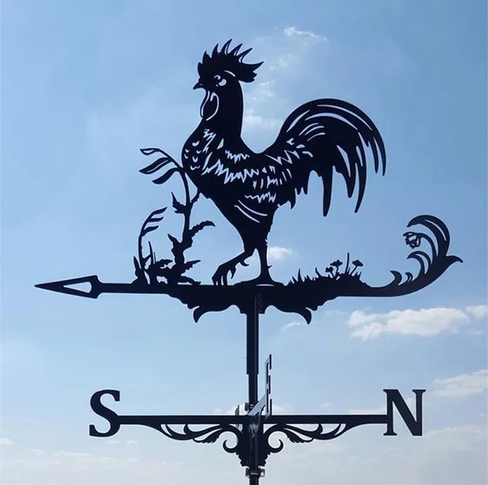 Metal Weathervane,Witch Iron Weather Vane,Sea Rover Wind Direction Indicator,Garden Decoration,Outdoor Roof Decoration,Gardening