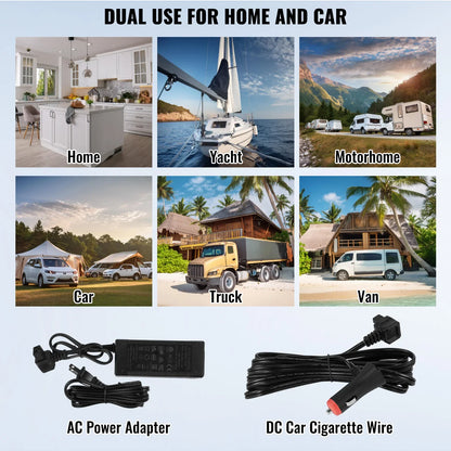 SucceBuy 35L Portable Car Refrigerator with Ice Making Function 12 Volt Car Refrigerator Fridge Single Zone Portable Freezer