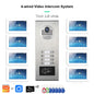 ANJIELO 2-12 Units Apartment Doorbell Video Intercom System Digital Frame Background Music Detection Preview NEW 2026