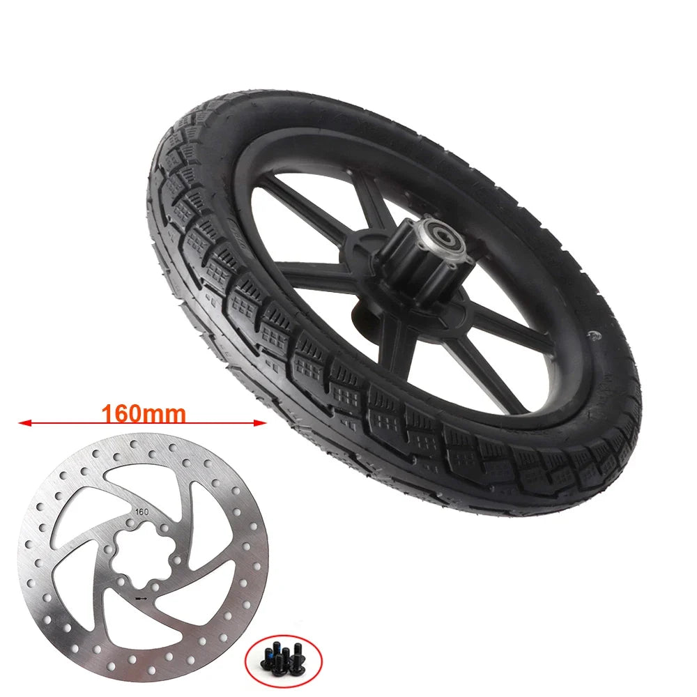 Electric Scooter Bike14 inch Front Wheel 14x2.125 Tyre 140mm/160mm Brake Disc For E-bike Folding Bicycles Motorcycle Accessories