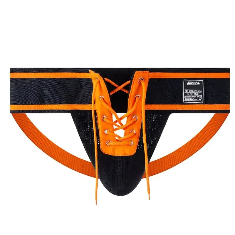 Men's Underwear Men Sexy Briefs Jockstrap Front Pouch Open Tether Binding Straps Panties Thongs Underpants Gay Slip Homme Srting