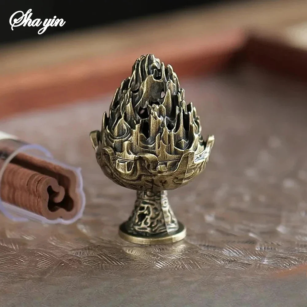 Boshan Incense Burner, Tabletop Ornament, Home Office Decor Collectible, Creative Portable Small Home Burner