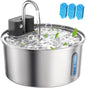 3L Stainless Steel Wireless Recharging Sensor Pet Cat Water Fountain Auto Drinking Fountain For Cats Dog Drinker Dispenser Bowl