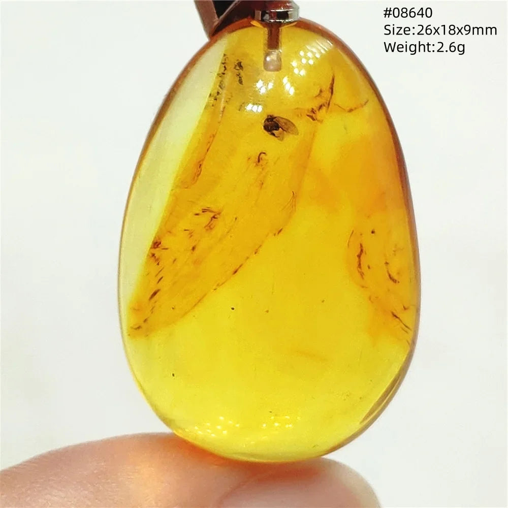 Natural Amber Pendant From Baltic Flower Yellow Amber Water Drop Women Men Jewelry Reiki Stone Women Men AAAAAAA