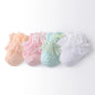 Lawadka 4Pairs/lot Newborn Baby Socks For Girls Cotton Lace Infant Girls Sock Princess Bow Toddler Baby Girls Socks Spring 0-24M