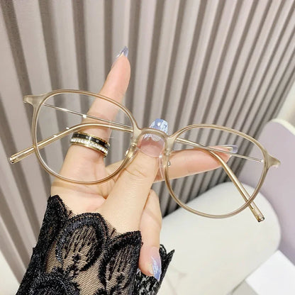 Reading glasseAnti Blue Light Round Frame Presbyopia Glasses Retro Circular Reading Glasses Ultra Light Unisex Far Sight Glasses