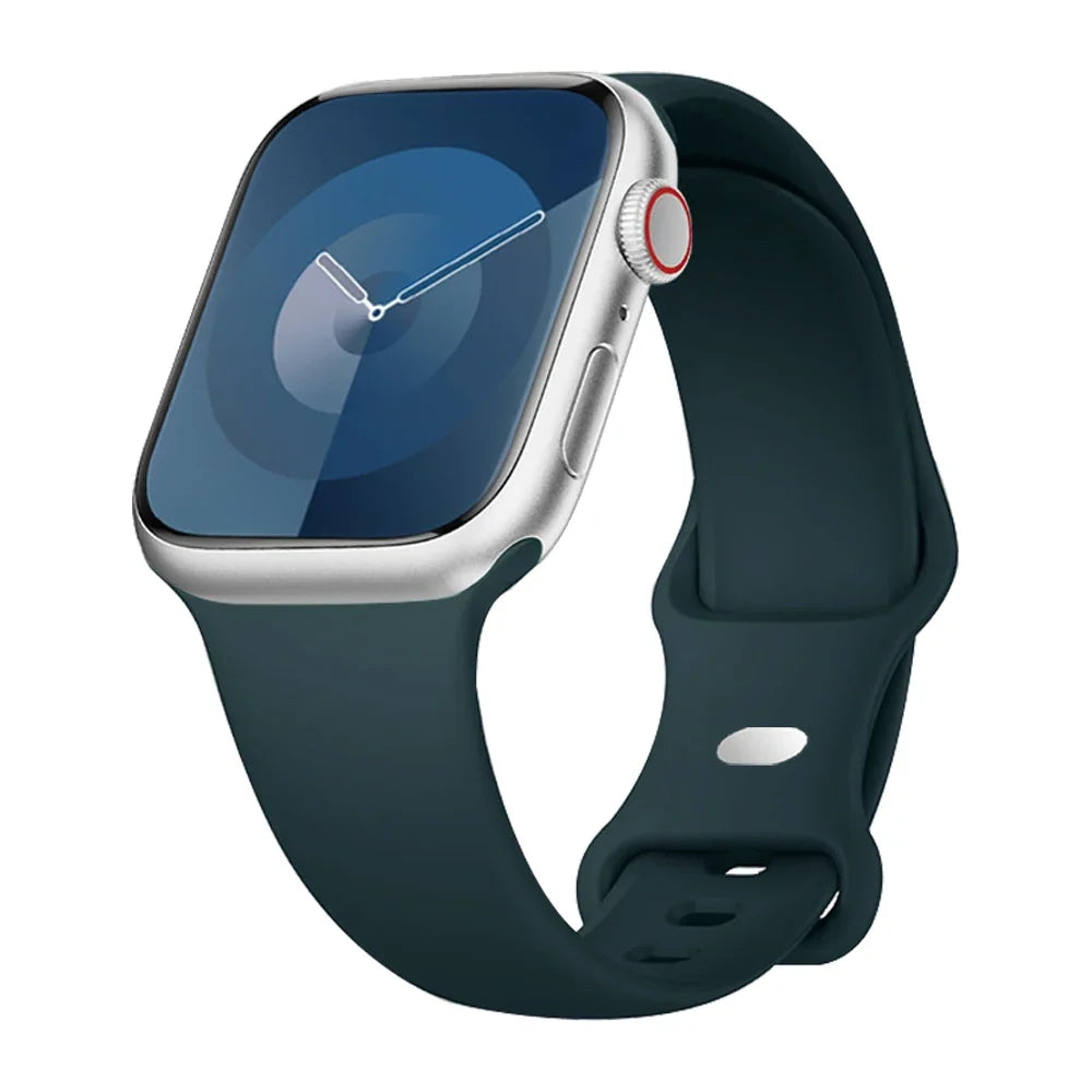 Silicone Watch Strap for Apple Watch, Replacement Bracelet Correa, 40/41/42/44/45/46/49mm, Compatible iWatch Series SE 7 8 9 10 11 Ultra 2 Ultra 3