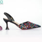 New Wine Red High Heels Shoes And Bag Dotted Crystal Wedding Party Spring, Summer, and Autumn Fashion Women's Noble Sandals