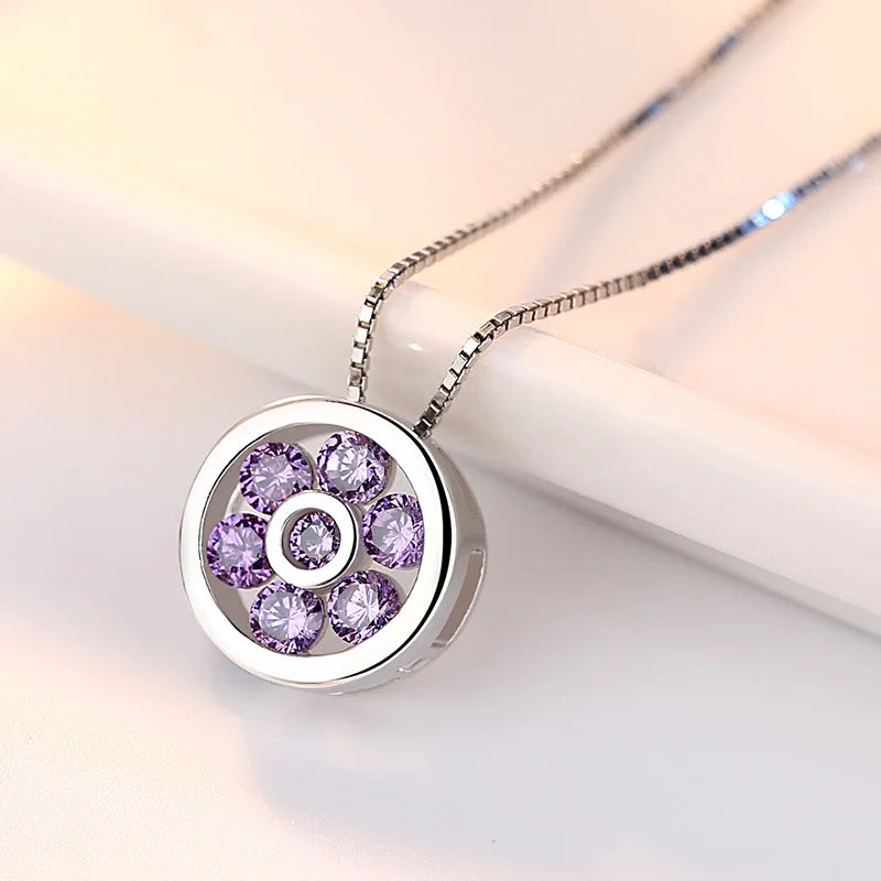 925 Sterling Silver Necklace Zircom for Women 18k Gold Plated Jewelry Pendant Birthday Party Gift Jewelry Gift New N12
